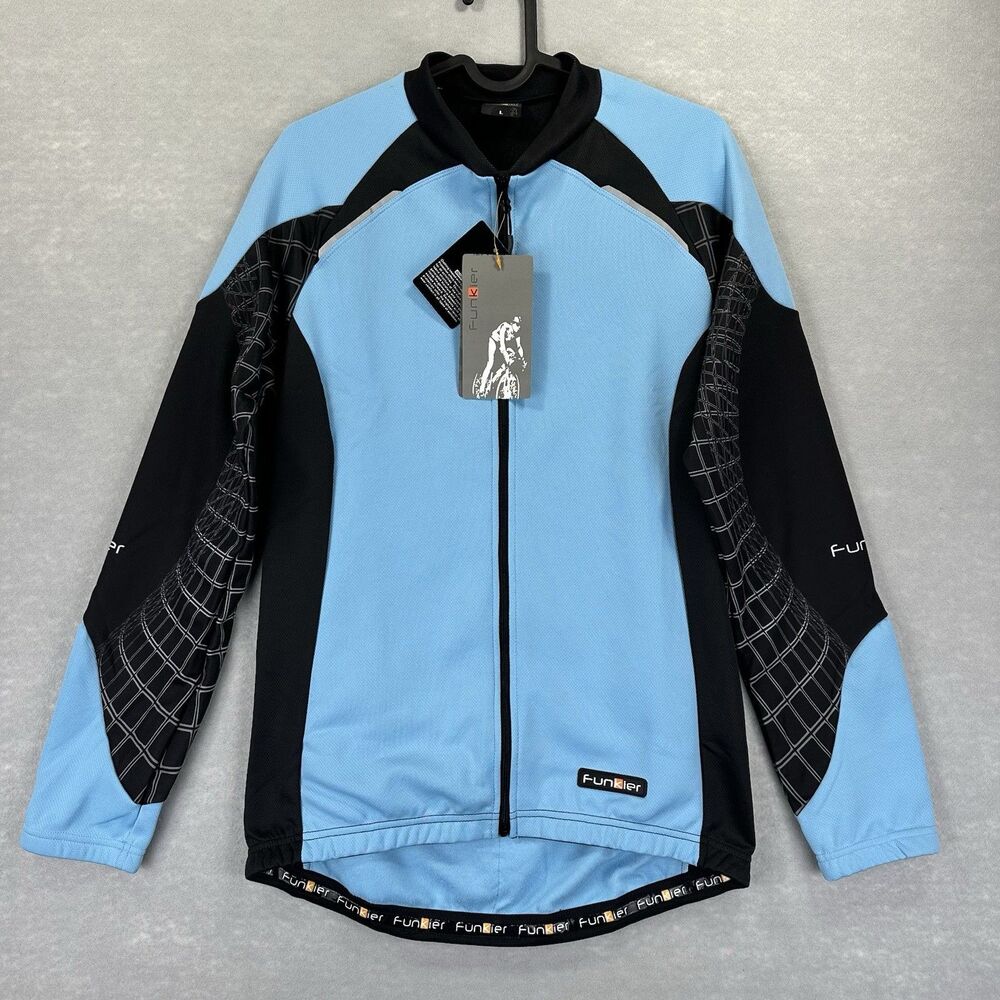NWT Funkier Women’s‎ Large Cycling Fleece Lined Thermal Long Sleeve Jersey New